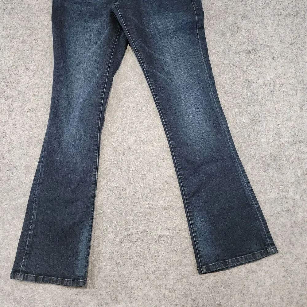 Rock‎ & Republic Kasandra Womens Size 12 32x33 Flare Leg Blue Denim Jeans